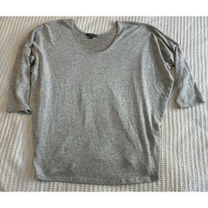 Gyft Womens Gray Pullover Sweater Lite weight Mid Sleeve Size M‎